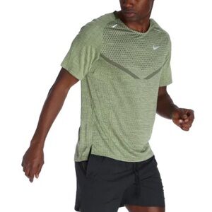 NIKE RUNNING T-SHIRT DRI-FIT ADV TECHKNIT ULTRA - ROUGH GREEN/REFLECT SILVER